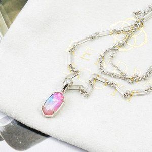 Kendra Scott Elisa Triple Necklace Watercolor SLV